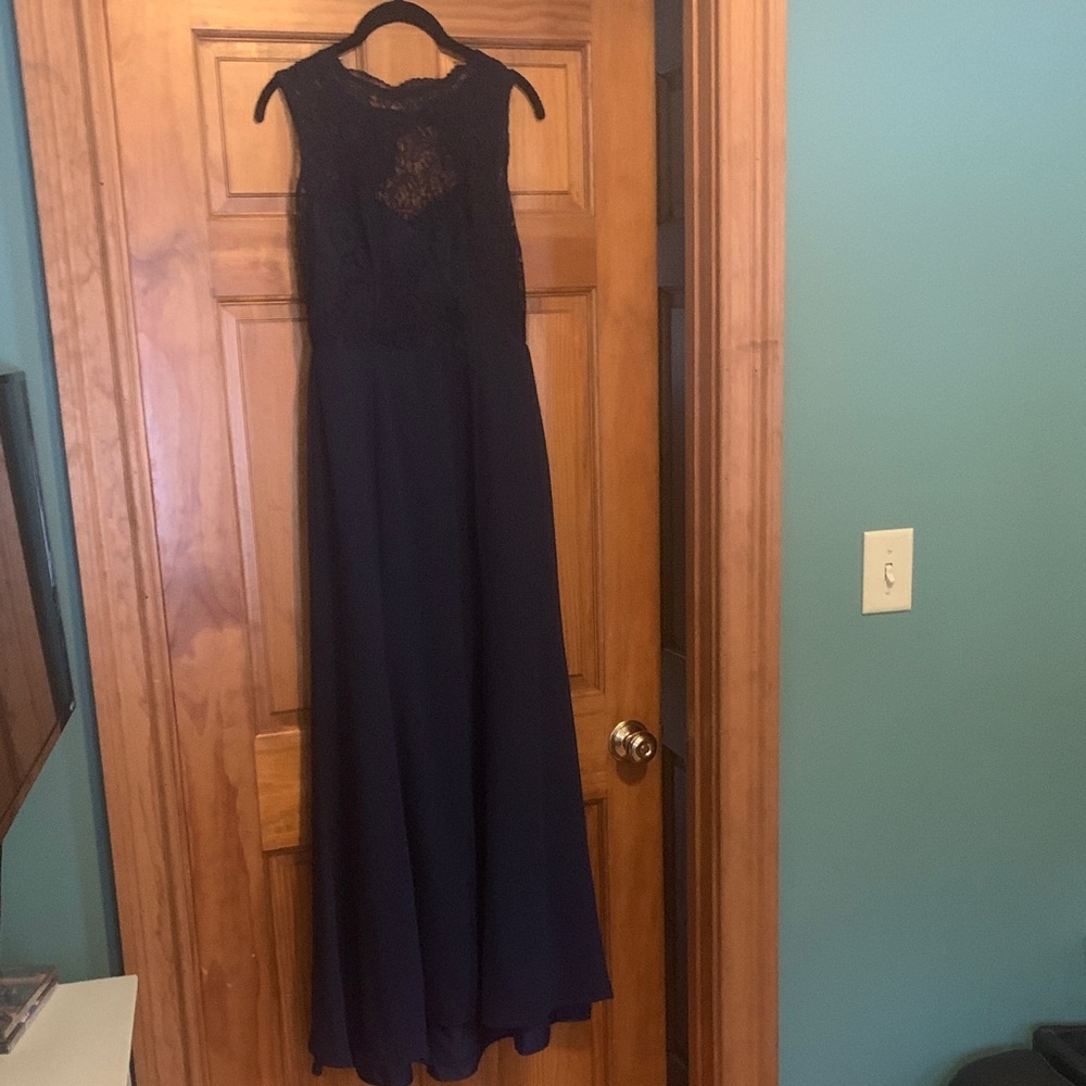 Dessy Collection Navy Maxi Dress